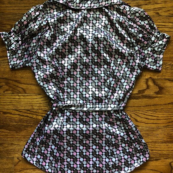 Tailored satin button-down shirt - Picture 2 of 3